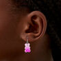 Pink Glitter Gummy Bears&reg; 0.5&quot; Drop Earrings,