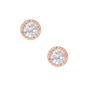 18kt Rose Gold Plated 5MM Crystal Stud Earrings,