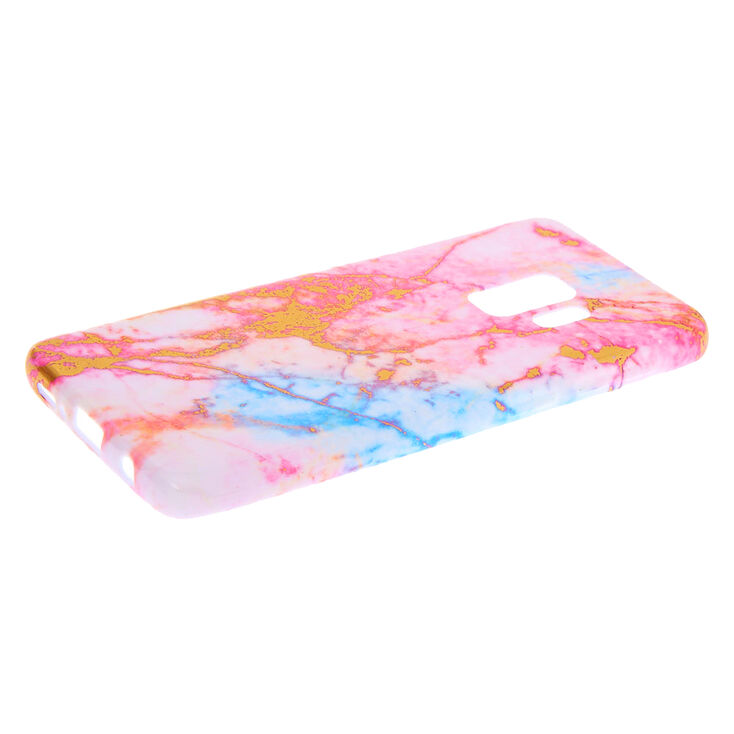 Coque de portable rose pastel effet marbr&eacute; - Compatible avec Samsung Galaxy S9,