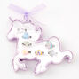 Claire&#39;s Club Unicorn Box Rings - Lilac, 7 Pack,