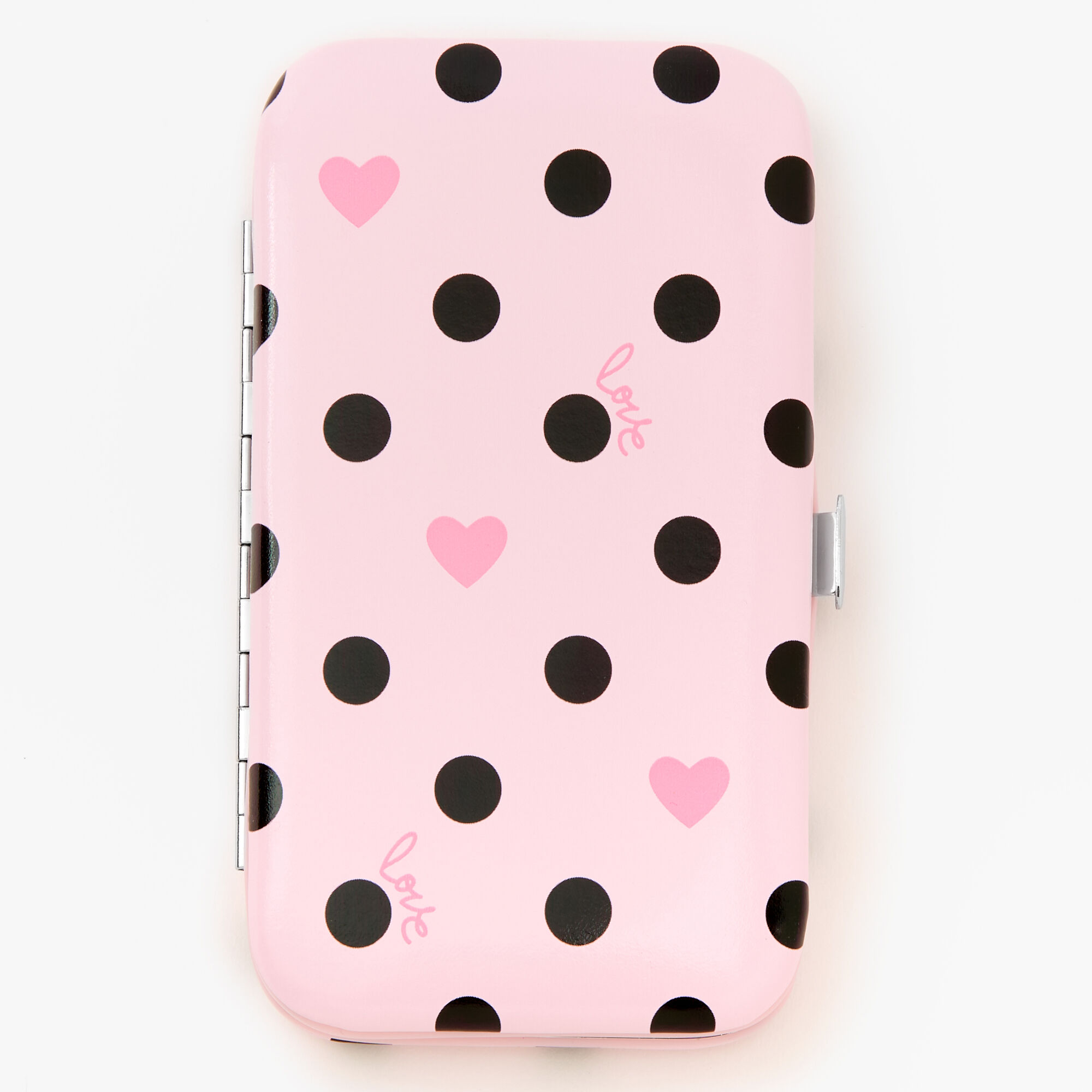 Kit de manucure à pois et cœurs,
