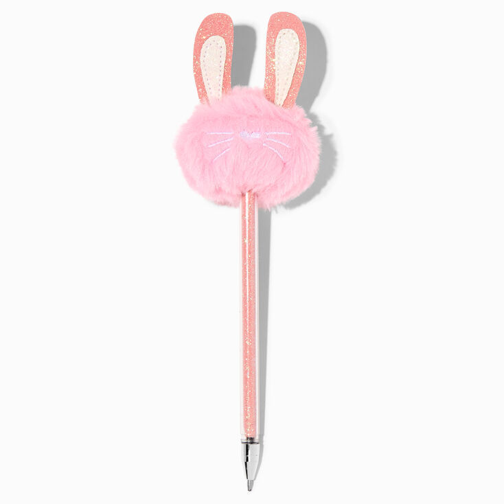 Pink Bunny Ears Pom Pom Pen,