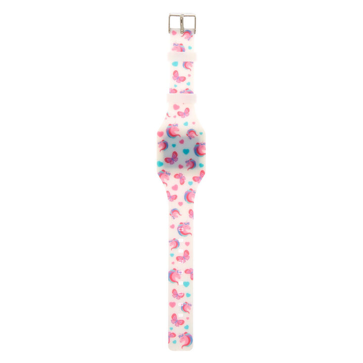 Montre LED papillon licorne,