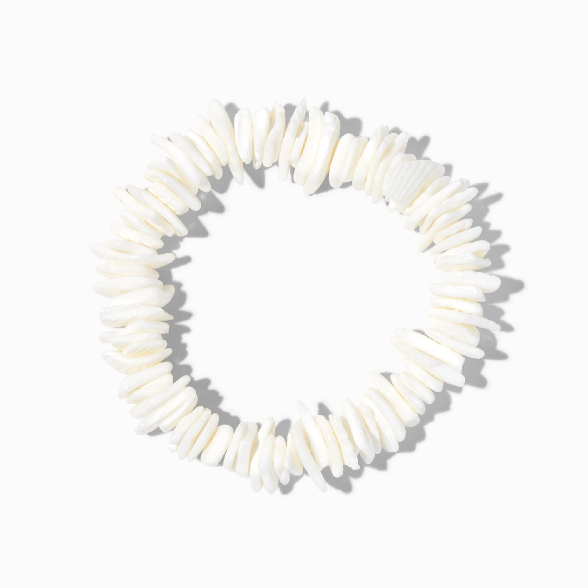 Claire s Club White Puka Shell Bracelet
