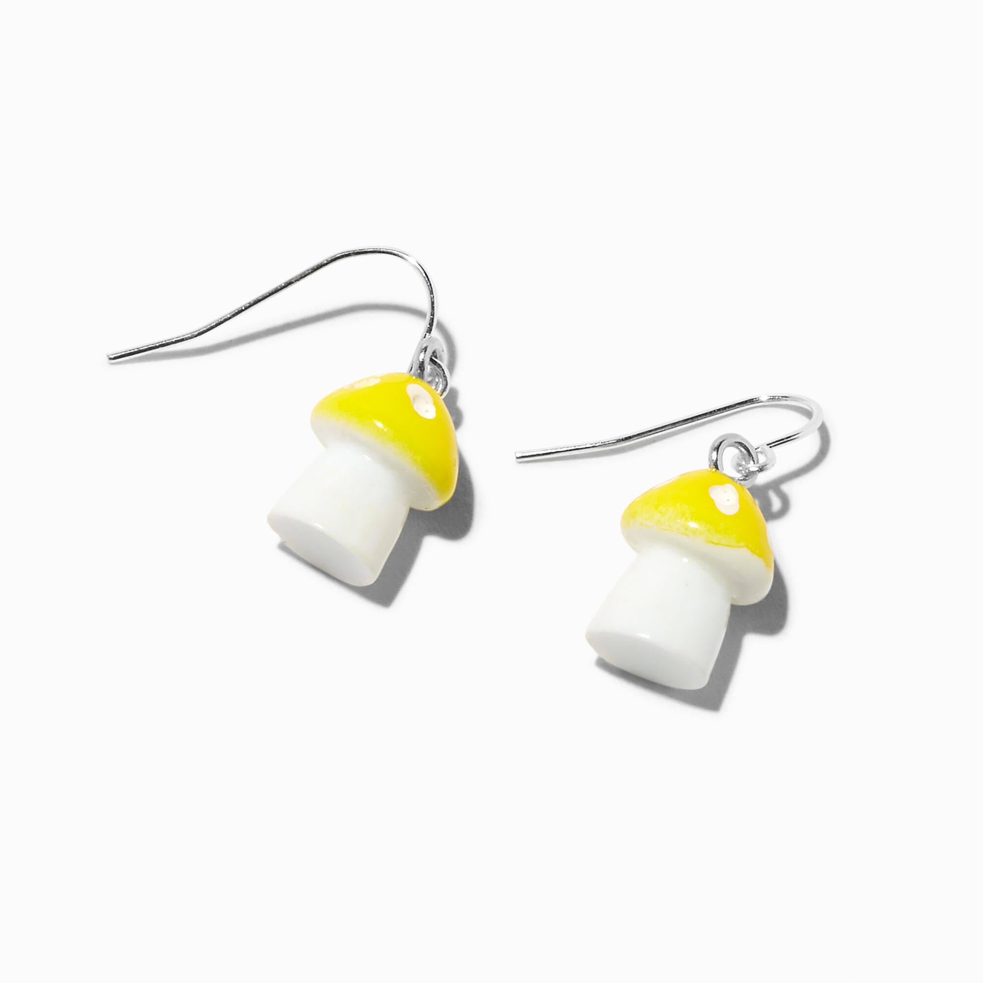 Yellow Mushroom Drop Earrings,