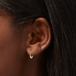 Gold-tone Pearl Earring Stackables Set - 3 Pack,
