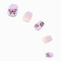 Purple Butterfly Coffin Press On Vegan Faux Nail Set - 24 Pack,