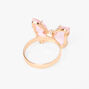 Gold &amp; Pink Butterfly Ring,
