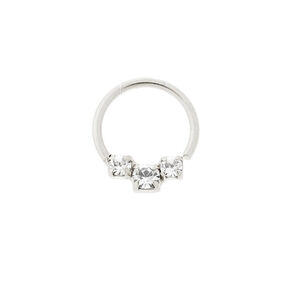 Cartilage Earrings Jewelry Claire S Us Sterling Silver 20g Crystal Cartilage Hoop Earring