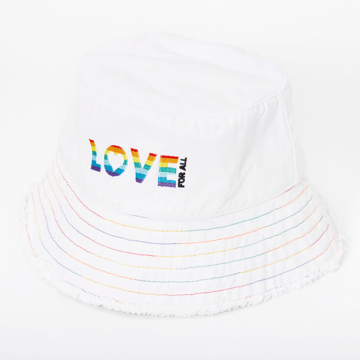 Rainbow Love For All Bucket Hat - White,