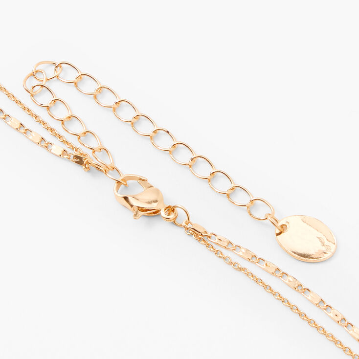 Gold Pearl Fringed Multi Strand Lariat Necklace,