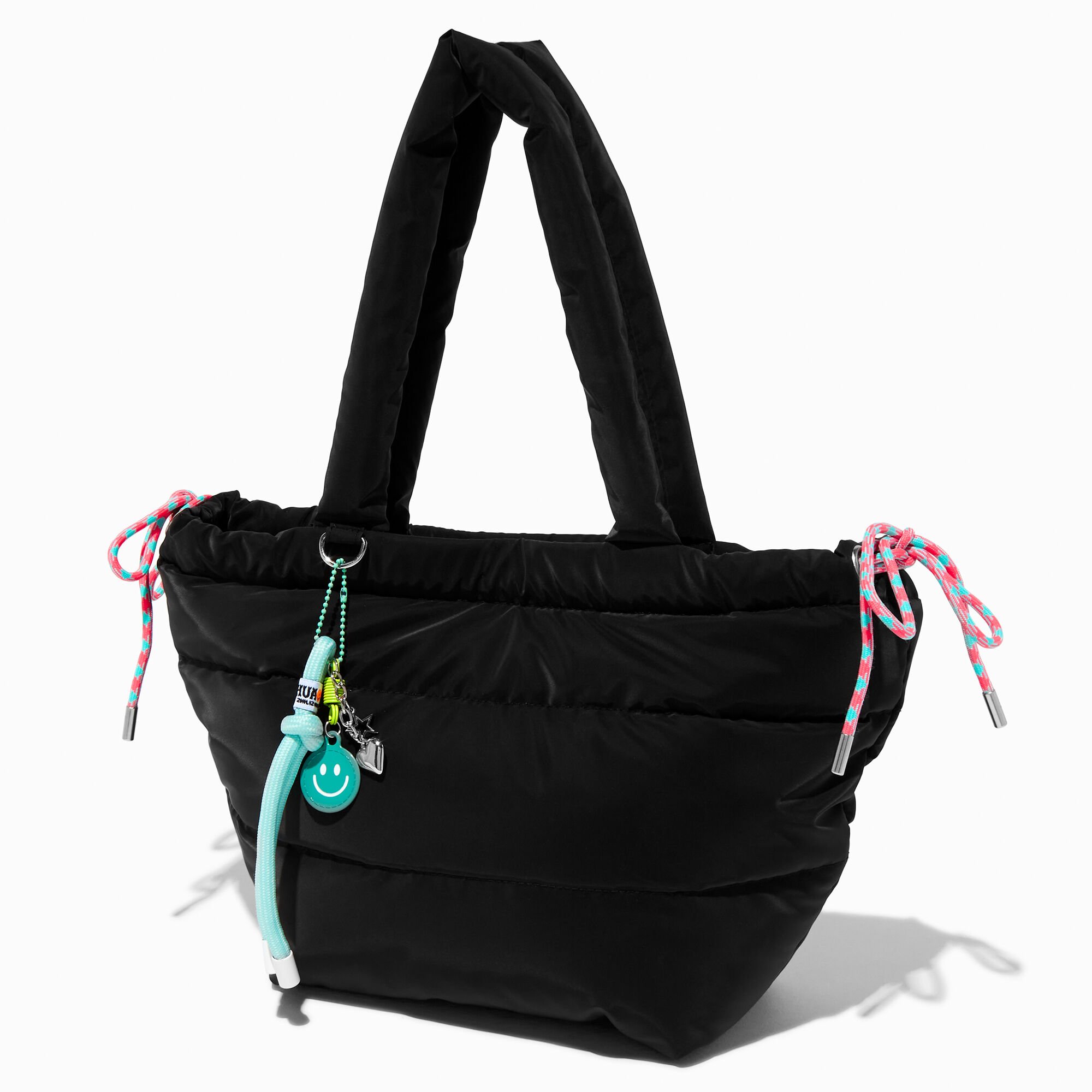 Sac cabas bombé nylon noir,