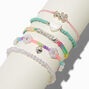 T H E M E x Claire&#39;s &#39;&#39;Happy&#39;&#39; Beaded Bracelet Set - 5 Pack,