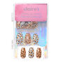 Leopard Coffin Faux Nail Set - 24 Pack,