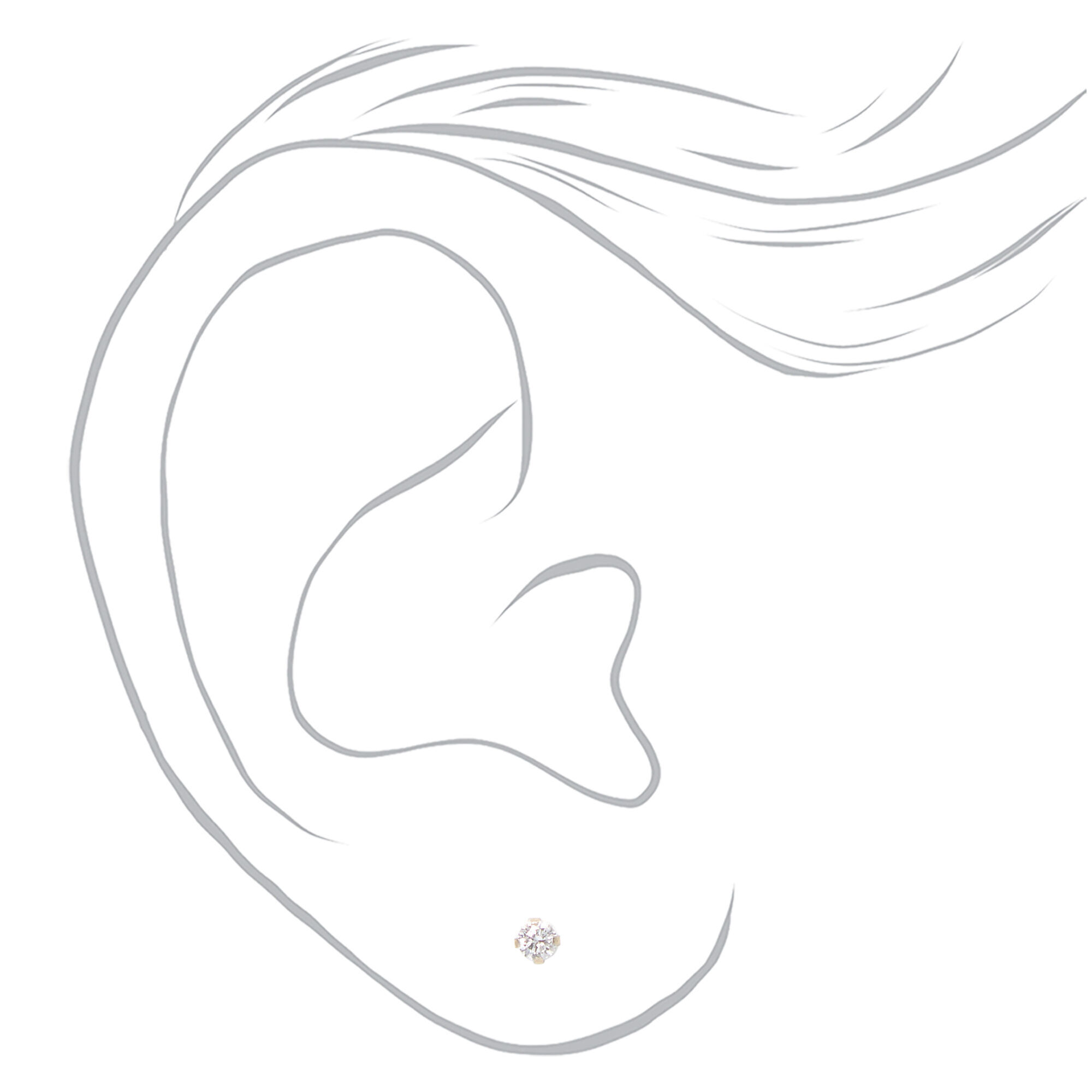 Claire's diamond store stud earrings