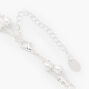 Silver Layered Pearl Multi Strand Necklace,