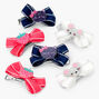 Claire&#39;s Club Strawberry, Cat, &amp; Mouse Small Bow Hair Clips - 6 Pack,