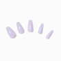 Faux ongles vegan ballerine lilas effet glac&eacute; - Lot de 24,