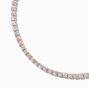 Rose Gold-tone Cubic Zirconia Tiny Tennis Bracelet,