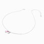 Pink SUV Car Crystal Silver Pendant Necklace,