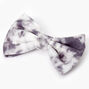 Tie Dye Hair Bow Clip - Smoky Gray,