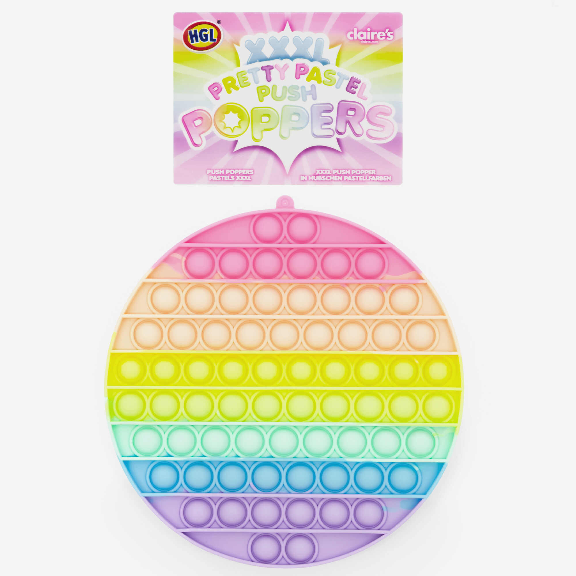 Claire's Jouet fidget Push Poppers jolis tons pastel taille XXXL - Les modèles peuvent varier