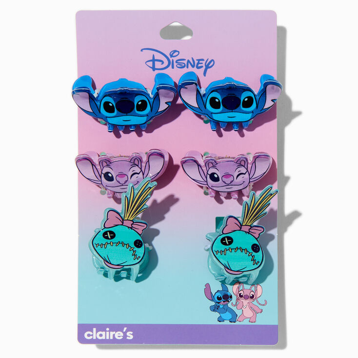 Disney Stitch Claire&#39;s Exclusive BFF Mini Hair Claws - 6 Pack,