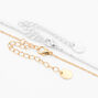 Mixed Metal Happy Face Daisy Pendant Necklace Set &#40;2 Pack&#41;,