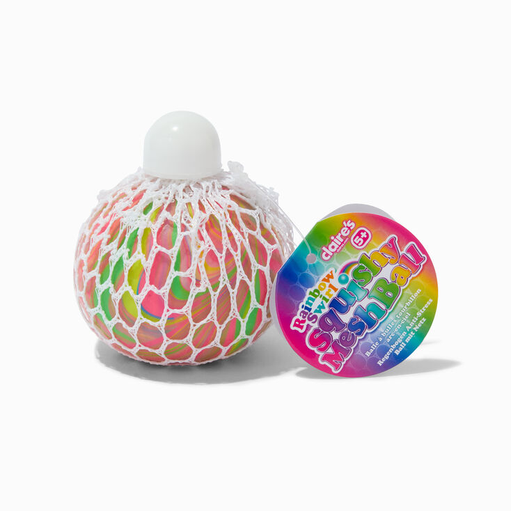 Rainbow Swirl Mesh Ball Fidget Toy &ndash; Styles Vary,