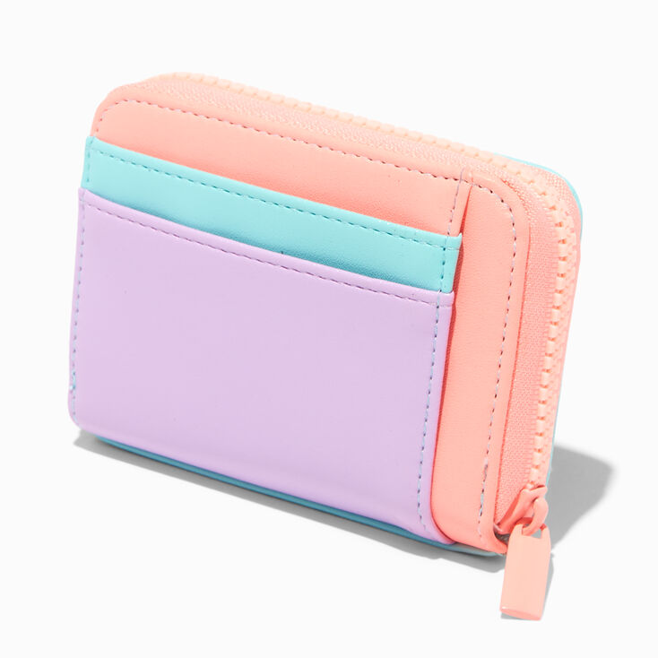 Pastel Tonal Mini Zip Wallet,