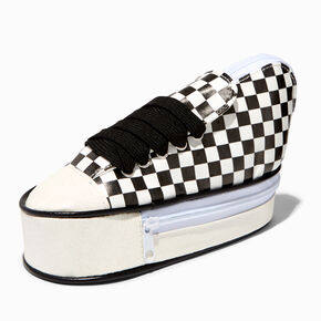 Checkered Sneaker Pencil Case,