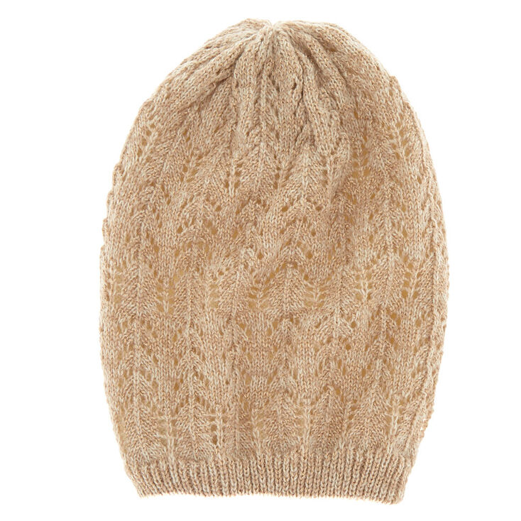 Claire's Bonnet tricoté double épaisseur - Ocre