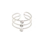 Silver Embellished Triple Band Ear Cuff,