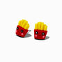Clous d&#39;oreilles frites visage souriant,