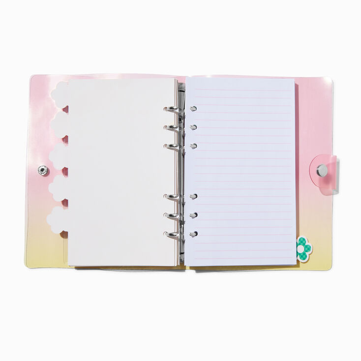 Checkered Daisy Clear Spiral Notebook,