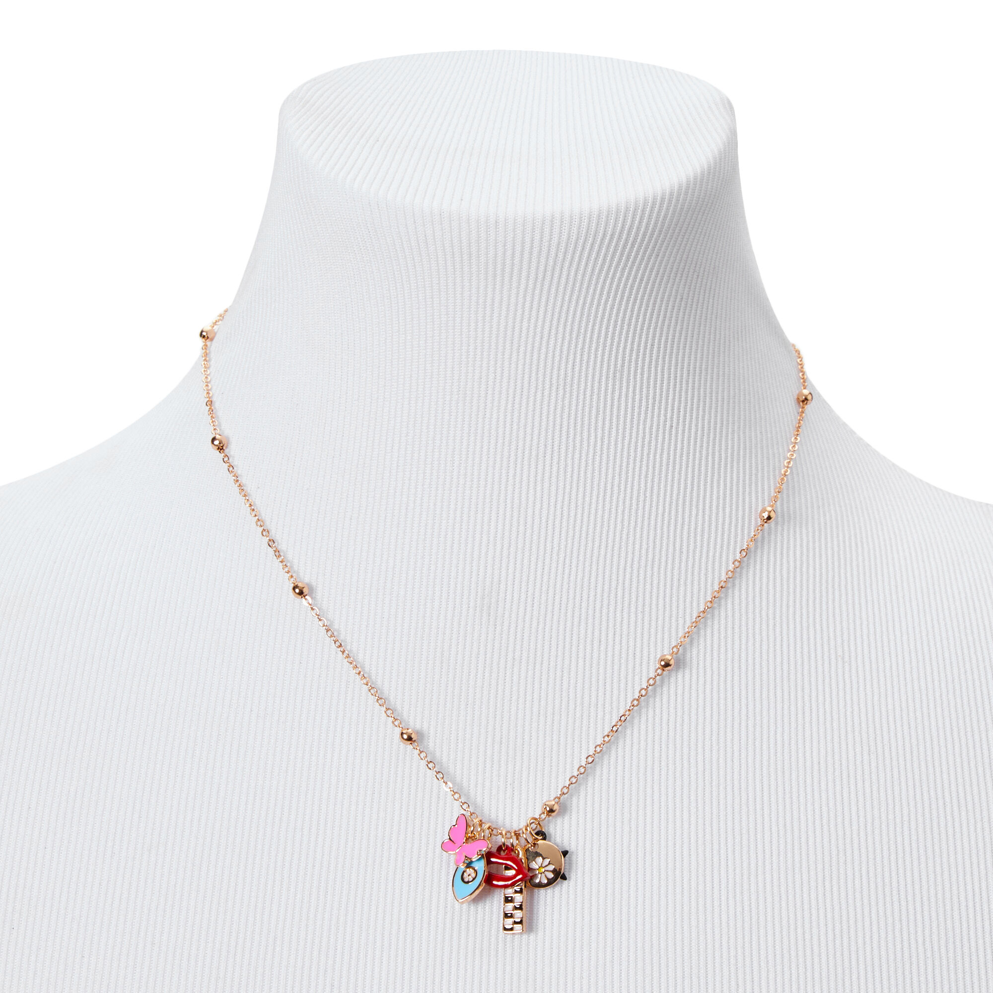 Gold Lucky Charms 16" Pendant Necklace,