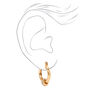 Gold 20MM Banded Hoop Earrings,