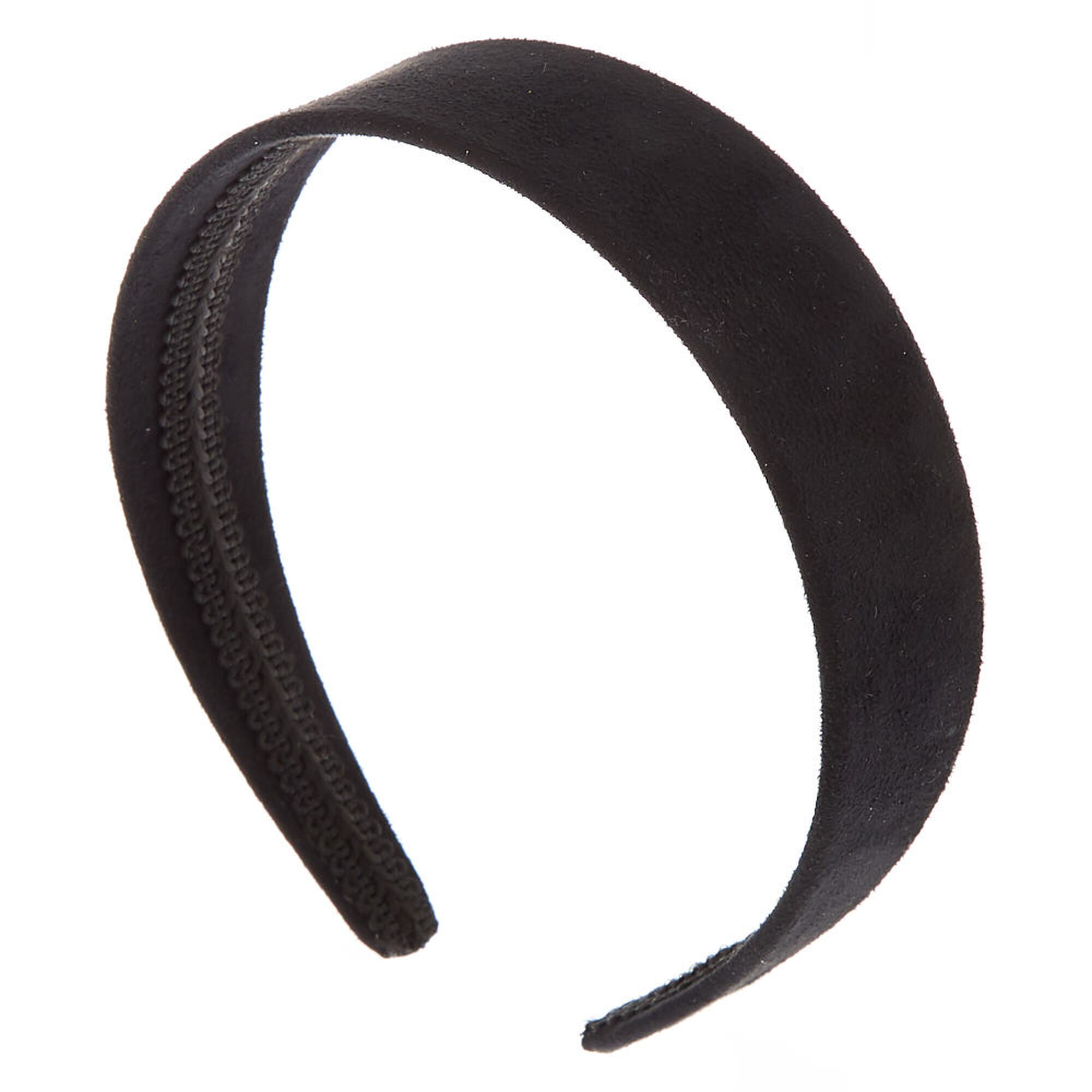 View Claires Wide Suede Headband Black information