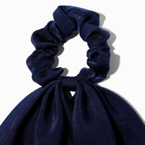 Navy Small Hair Scrunchie Scarf,