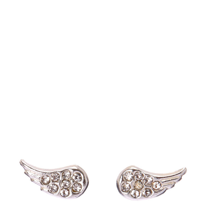 Sterling Silver Angel Wings Earrings Claire S Sterling Silver Angel Wings Earrings