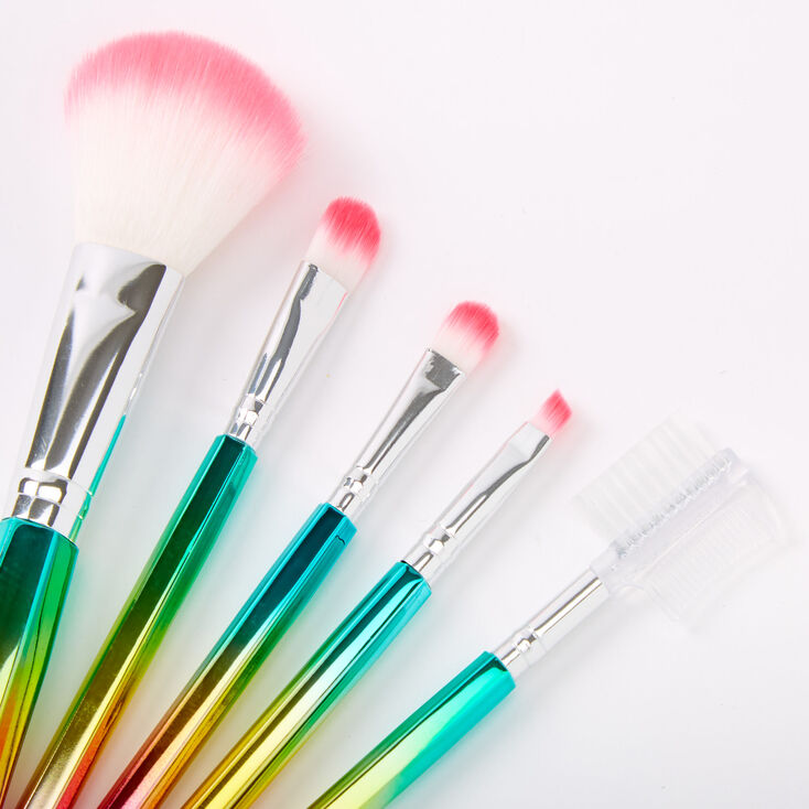 Rainbow Ombre Makeup Brush Set - 5 Pack,