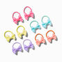 Claire&#39;s Club Rainbow Dot Bow Hair Ties - 10 Pack,