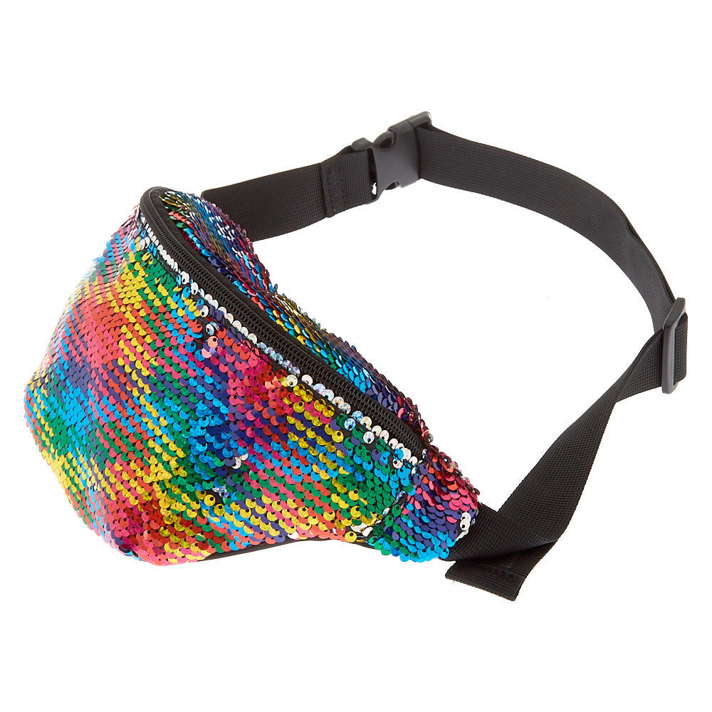 Reversible Sequin Rainbow Bum Bag