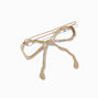 Gold Metal Hair Bow Clip ,