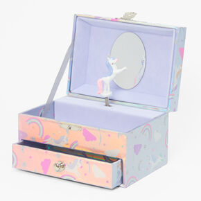 Claire&#39;s Club Rainbow Unicorn Musical Jewelry Box,