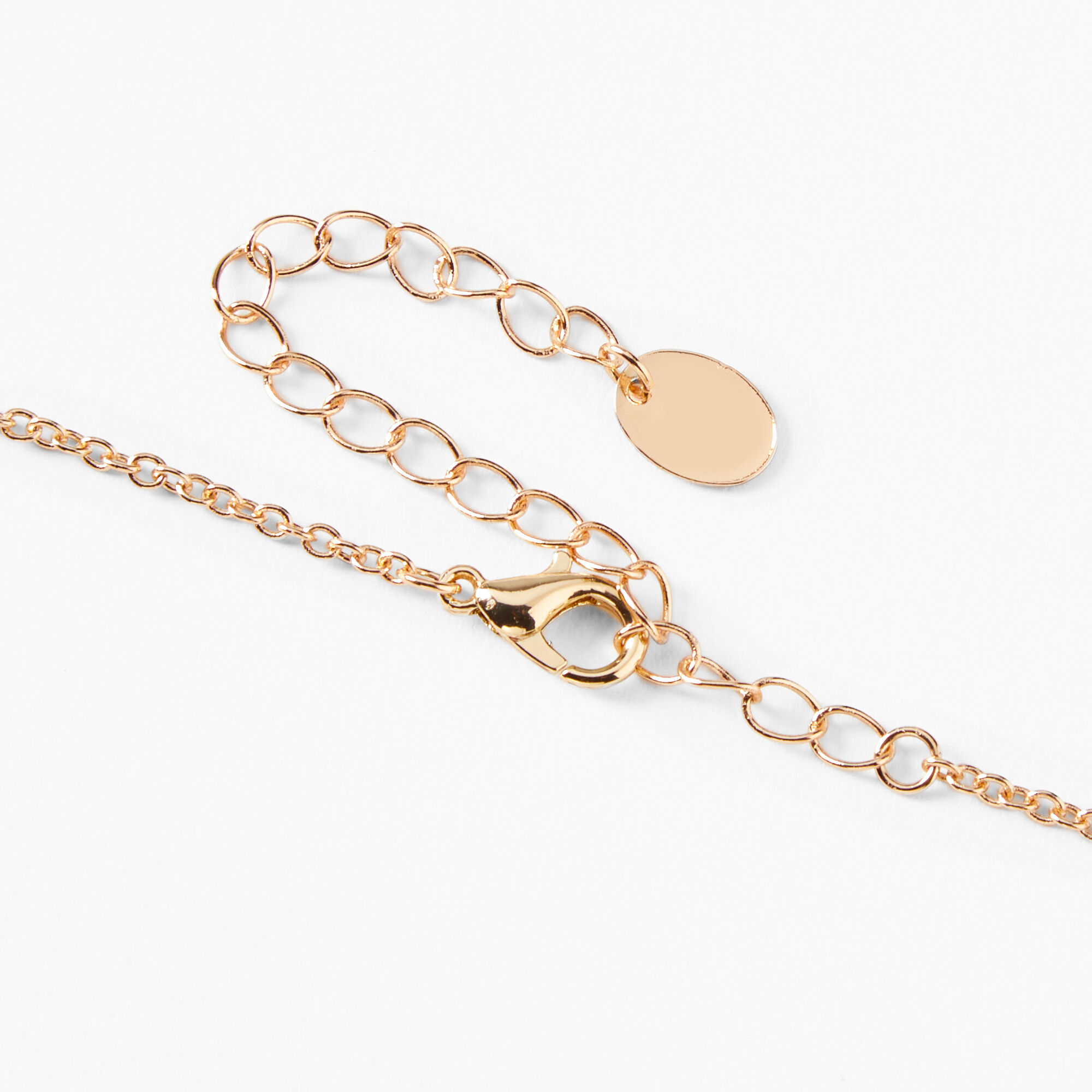 Gold Mixed Happy Face Multi-Strand Choker Necklace,