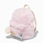 Furry Pink Chain Mini Backpack,