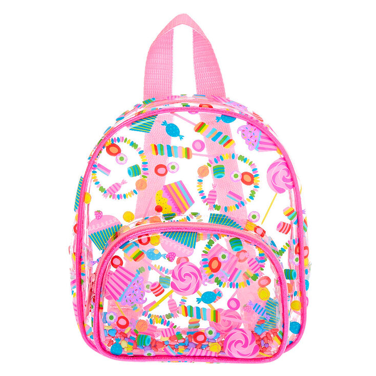 Claire&#39;s Club Transparent Sweet Treats Small Backpack - Pink,