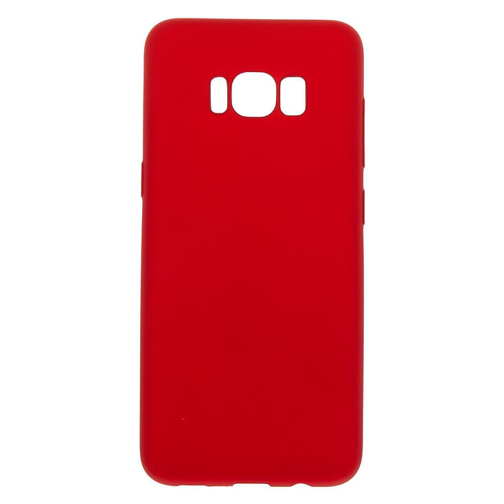Claire's Coque de portable avec découpe logo au fini rouge mat - Compatible avec Samsung Galaxy S8