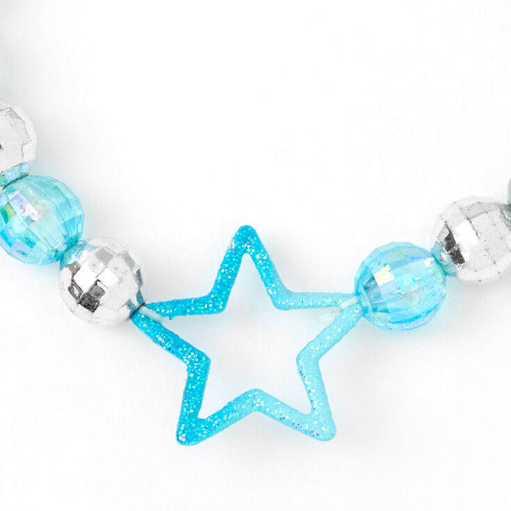 Blue Star Disco Ball Stretch Bracelet,